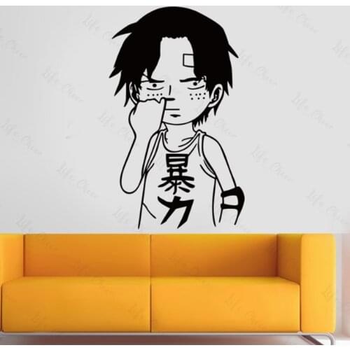 Cartoon One Piece Road Fly Vinyl Wall Decal Anime Home Decor Bedroom Art Decor Home Decor Nursery Baby Kids Room Wall Sticker