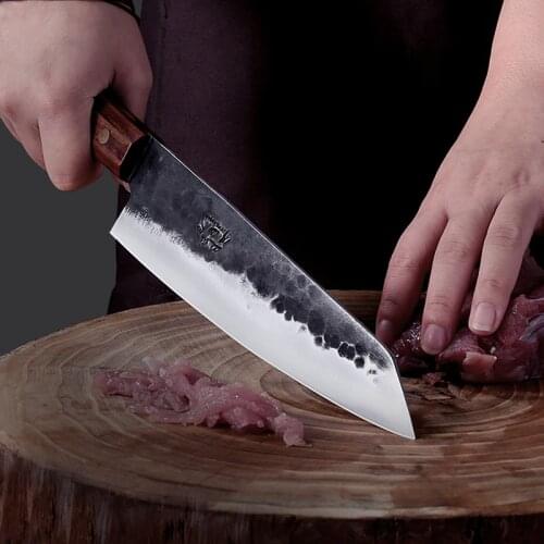 YAMY&CK Tang Knife slicing knife Japanese cutting knife Santoku knife Western Chefs Knife Kitchen knife Stainless steel knives