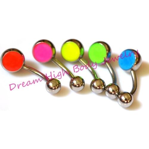 Tongue Bar Earring Ear Stud Belly Button Body Piercing for girl Set Mixed Colors 316L Stainless Steel New Arrive