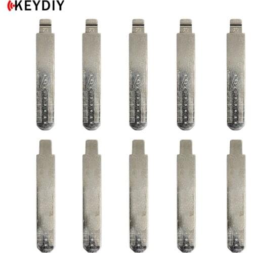 10pcs Uncut Metal HON66 L-iShi Scale Blank Car Key Blade 25# With Tick Marks for H-onda/Akula/A-cura/B-YD/GreatWall