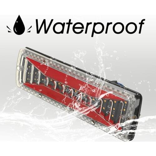 12V Dynamic LED 2PCS Car Truck Tail Light Turn Signal Rear Brake ight Reverse Signal Lamp For Trailer Lorry Bus Campers