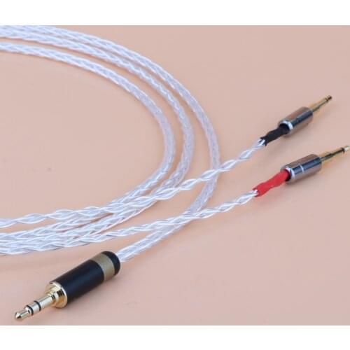 2.5mm 8core Silver Plated Headphone Upgrade Cable for HE1000 HE400S HE560 Oppo PM-1 PM-2