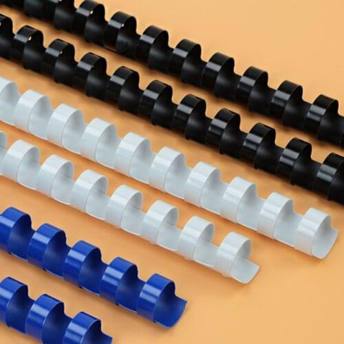 40Pcs/Lot Colorful PVC 20-80 Sheets A4 Loose-Leaf File Aprons 21 Rings Clip Comb Hoops Notebook Contract Binding Machine Accesso