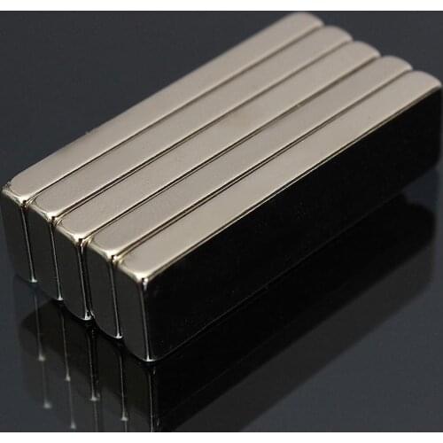 5Pcs/Set 40x10x4mm Rectangle N52 Strong Magnetic Block Bar Fridge Multifunctional Rare Earth Neodymium Magnets