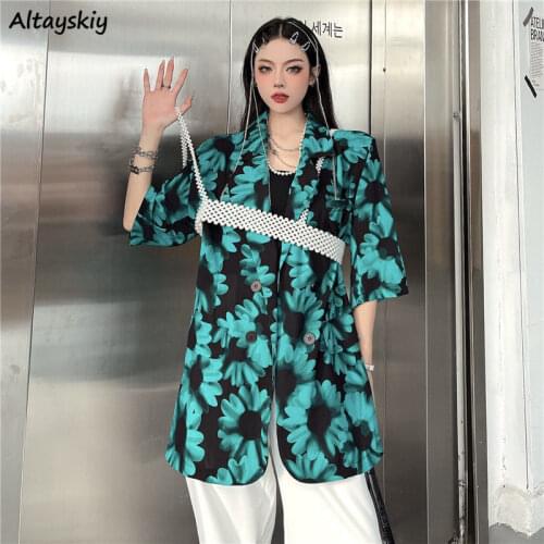 Blazers Women Retro Summer Fashion Design Short Sleeve Vintage Double Breasted Leisure All-match Korean Style Colorful Outwear