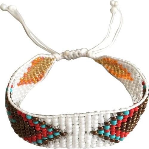 Drop-shipping supplier Cuff braceelt loomed beaded bracelet MIYUSI seed bead hand woven Bohemia style women jewelry gift