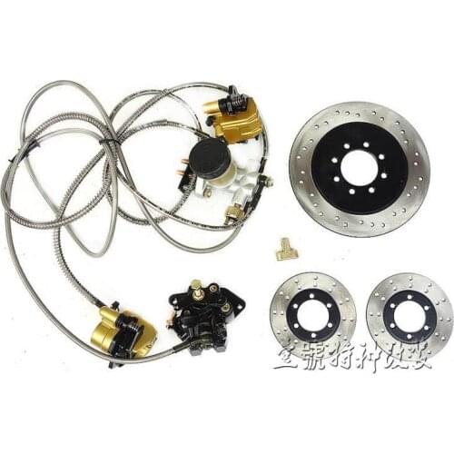 DIY GO KART KARTING ATV UTV Buggy Foot Brake One To Three Hydraulic Brake Pump Calipers With Brake Disc Rotors