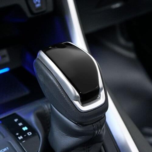 For Toyota Highlander XU70 GSU75 2021 2022 New Product ABS Silver Carbon Fiber Shift Knob Stick Cover Accessories