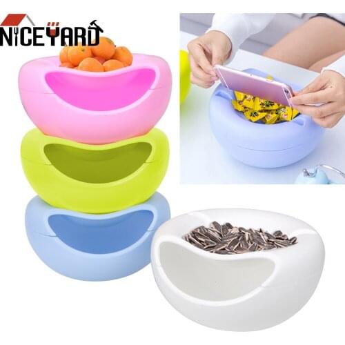 Fruit Skin Box Double Layer Candy Plate Multifunctional Basket Snacks Nut Melon Seeds Bowl Plastic Fruit Dish Peels Shells