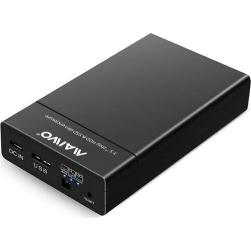 Fast speed 2 Bay USB3.0 HDD Enclosure dual 2.5 Inch Hard Disk Drive Raid Enclosure Storage RAID0 RAID1 JBOD WIN8 Win10 MAC