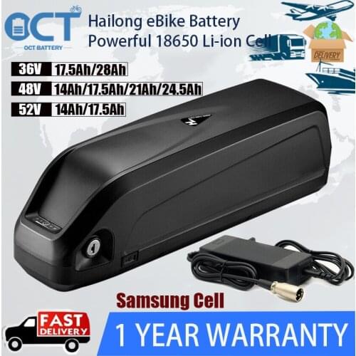 36V 48V 52V Hailong Lithium Ion Electric Bicycle ebike Battery Case Frame with Safe Lock 1000W 650W Bike Motor Power 30A 40A BMS