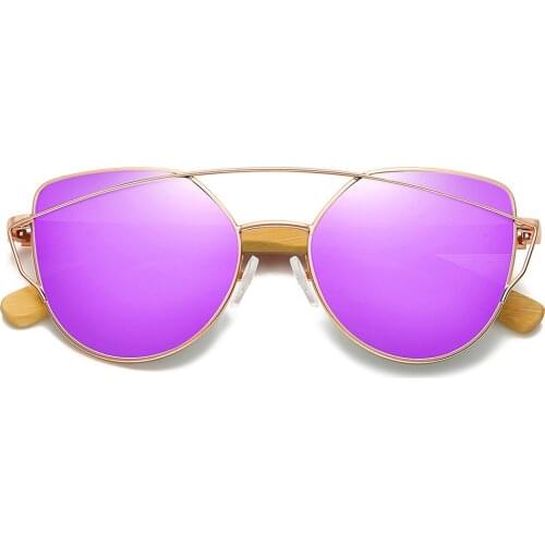 Fashion Brand Design Cat Eye Sunglasses Women Men Polarized Handmade Bamboo Eyewear Accessories Sun Glasses UV400