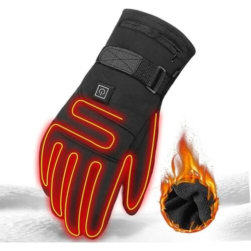 Motorcycle Gloves Waterproof Heated Guantes Moto Touch Screen Battery Powered Motorbike Racing Riding Skiing Gloves for Winter