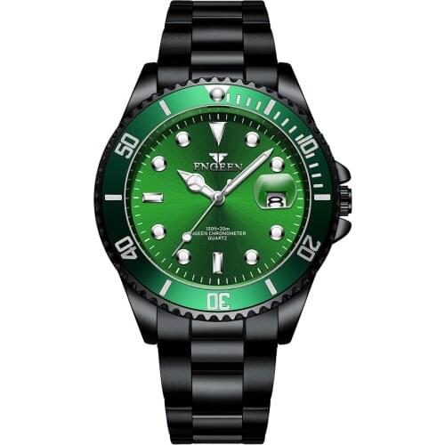 2021 New Stainless Steel Watches Mens Sports Waterproof Luminous Chronograph Top Brand Luxury Quartz Men Watch Relogio Masculino