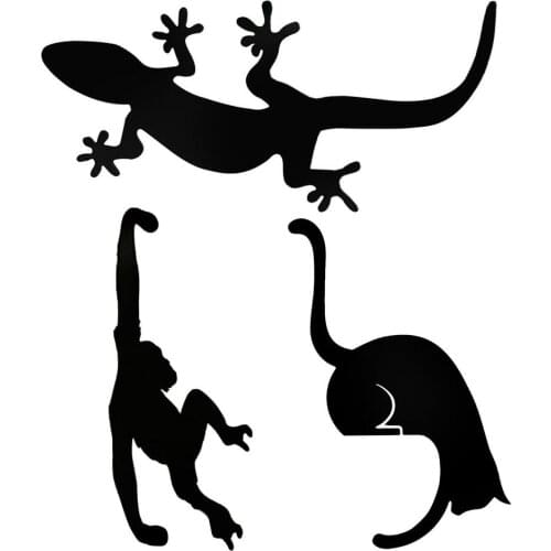 Animal Gecko Monkey Cat Key Wall Pendant Key Holder Room Decor Wall Key Rack Leash Hanger Home Decoration