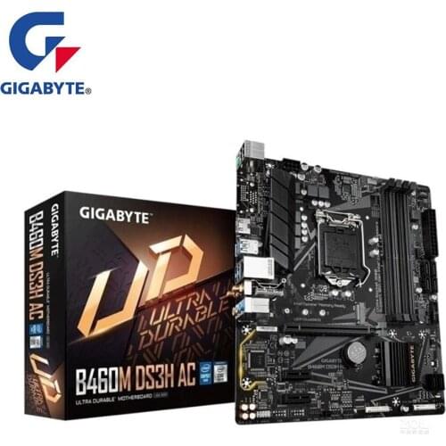 NEW For Gigabyte GA B460M DS3H AC Motherboard LGA 1200 B460 Desktop Mainboard Support i3 i5 i7 10400F 10400 10100F 10700K