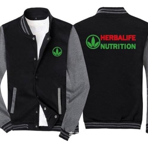 NEW Men Baseball Jacket for Herbalife nutrition Logo Sportswear Casual Sweatshirt Hip Hop Harajuku Unisex Uniform 3 Colors K