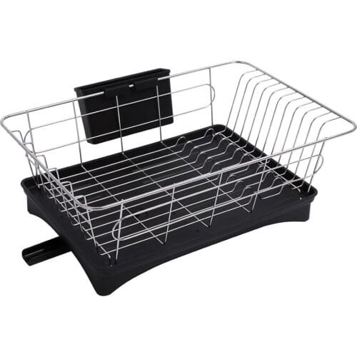 Stainless Steel Single Layer Drain Dish Rack - Double Layer Kitchen Dishware Storage Stand Kitchen Tool Accessories