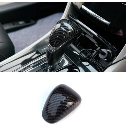 Fit For Honda Accord 9th 9.5th 2014 2015 2016 2017 Car Interior Gear Shift Knob Cover Trim Sticker ABS Carbon Fiber Style