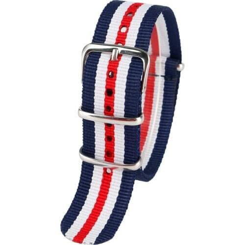 22mm Watch Strap Wrist Band Sport Women Casual Bracelet Nylon Fabric Canvas High Quality Steel Pin Buckle Replacement Outdoor