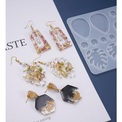 Earring pendant Silicone Mold for jewelry making Resin jewelry tool UV Big Charm Resin epoxy resin molds decorative crafts