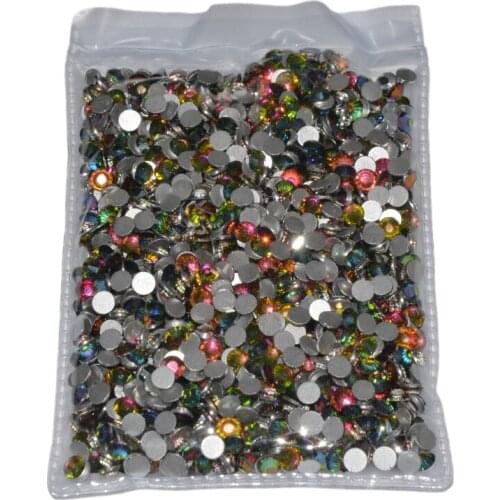 SS3-S20 1440pcs Colorful Nail Art Rhinestones Super Bright 3D Non HotFix Flatback Rhinestones For Dancing Clothing Decoration