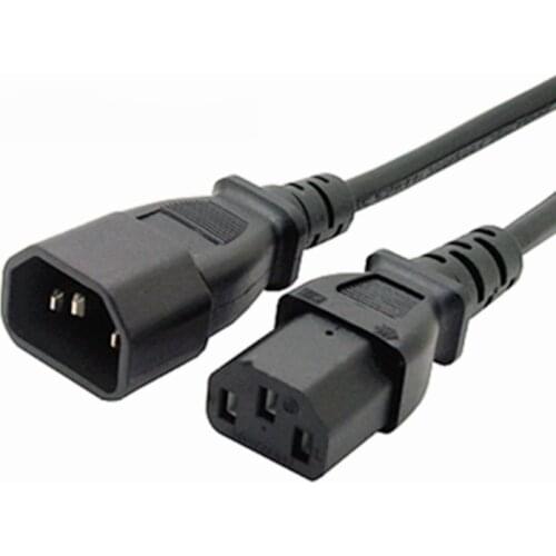 1m IEC C13 to C14 Power Extension Cord Male to Female M/F Mains C13 C14 Cisco Power Extension Cable For PDU PC Computer