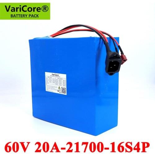 VariCore 60V 20ah 21700 16s4p Electric scooter bateria 60v Electric Bicycle Lithium Battery pack 1000W 2000W ebike batteries