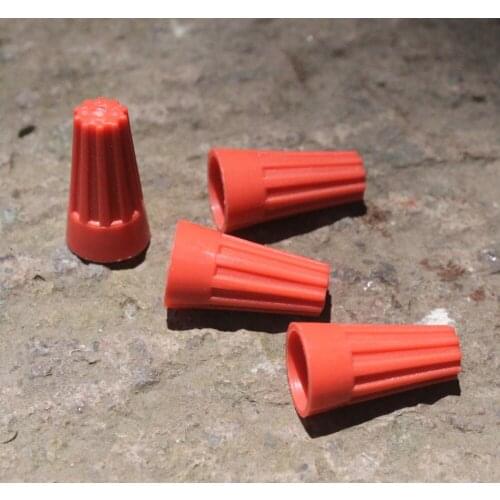 Electrical Wire Connection Screw Twist Connector Cap w/ Spring Insert Assortment Orange colour. P3. 100pcs/pack