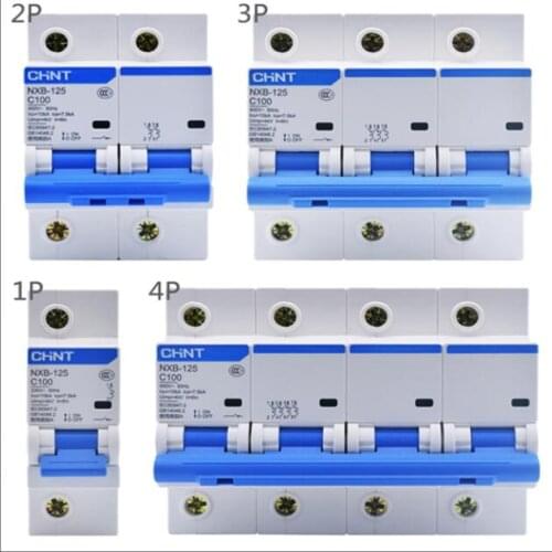 1pcs CHINT NXB-125 air switch 1P2P3P4P high current high power circuit breaker 63A80A100A125A