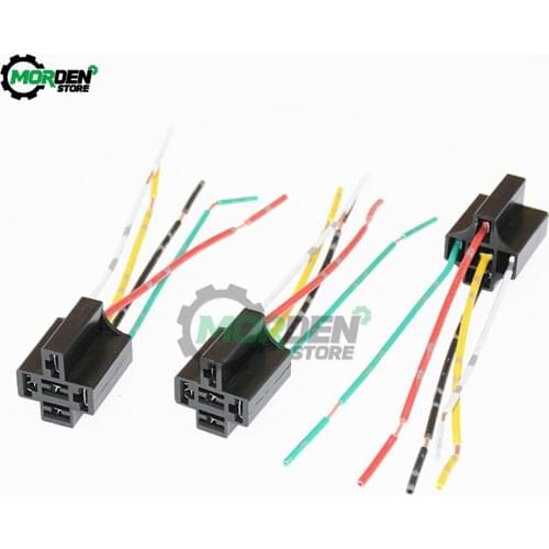 1PCS Waterproof Automotive Relay 12V 5pin 40a Car Relay 12V With Black Red Copper Terminal Auto Relay With Relay Socket