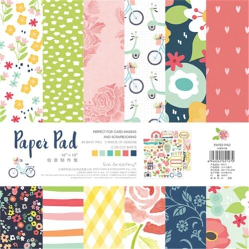 10 inch Sweet Best Day Retro background paper pads patterns 26sheets,DIY Craft Scrapbooking Paper Pack