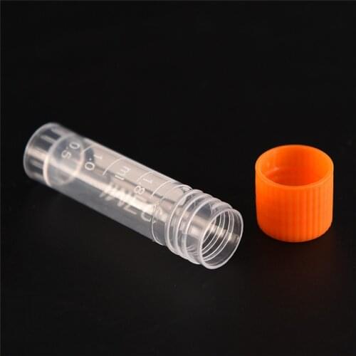 20pcs Freezing Tubes With Screw Cap 1.8ml PP Lab Analysis Graduation Centrifuge Tube Volume Vials Bottles ZMONH