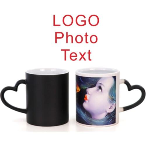 Magic Mug DIY mug Hot water change color Ceramic cup DIY LOGO photo customize picture Saudi Arabia Aliexpress Direct Shipping