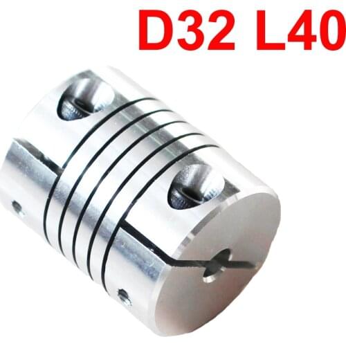 4pcs Aluminium CNC Motor Jaw Shaft Coupler Flexible Coupling D32 L40 6mm/8mm/10mm/12mm/12.7mm/14mm/15mm/16mm