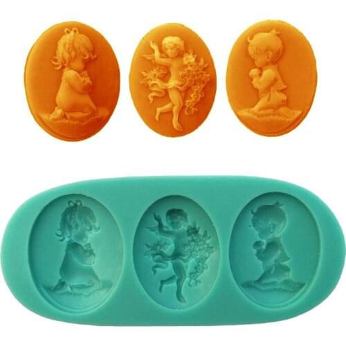 Angel Silicone Sugarcraft Mold Cookie Cupcake Chocolate Baking Mold Fondant Cake Decorating Tools