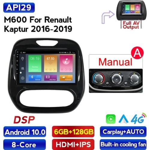 Octa-Core DSP Android 10 Car Radio System For Renault Kaptur 2016 2017 2018 2019 Multimedia Player Navigation GPS 2.5D IPS BT