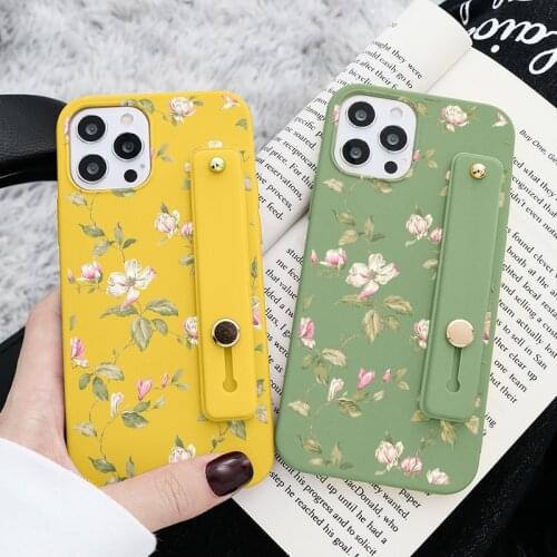 Wriststrap Flower TPU Case For Huawei Honor 10i 10X 8X 9X 10 20 P30 P20 P40 Lite E Pro Nova 5T Y6 Y7 Y9 P Smart 2019 2021 Fundas