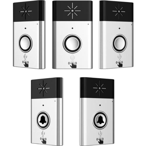 XINSILU New Arrival Digital Wireless Audio Doorbell,home security intercom system doorphone Silver color 2transmitter+3receiver
