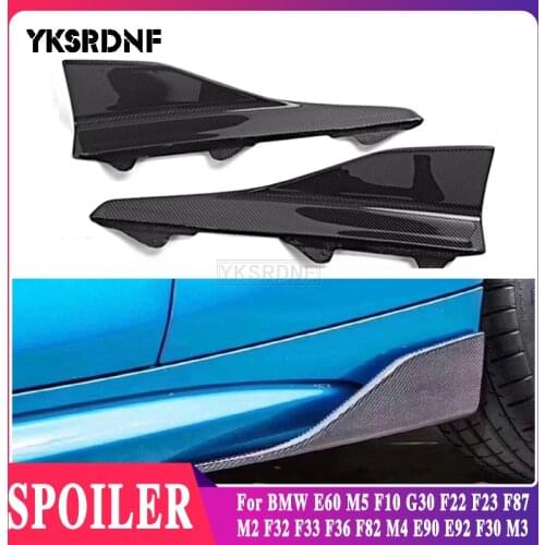 For BMW E60 M5 F10 G30 F22 F23 F87 M2 F32 F33 F36 F82 M4 E90 E92 F30 M3 Carbon Fiber Side Skirts sport styling side spoiler