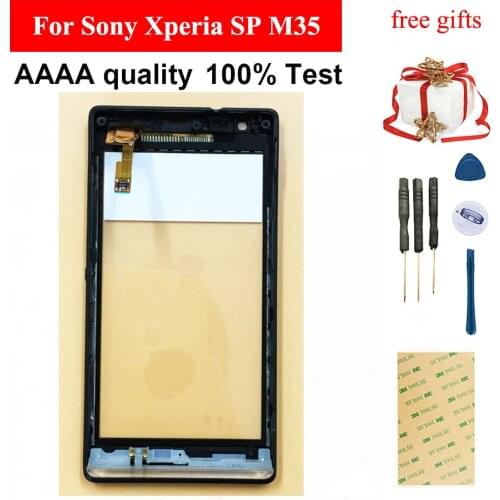 For Sony Xperia SP M35 M35h M35i C5302 C5303 Front Touch Screen Digitizer Panel Glass Sensor Frame