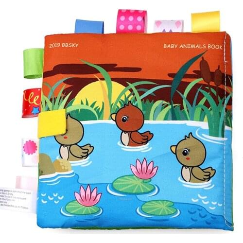 God Made Me And Animal Baby Label Cloth Book Tear Not Bad Parent-child Interaction Infant Puzzle Early Education Cloth Book Toys