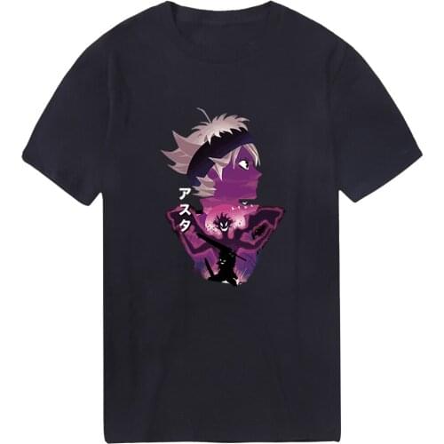 Black Clover Mans T-shirts Cotton Summer Streetwear 2020 Tshirts Funny Clothing Tees Tops Male Punk Style Outdoor Dadera Hombre