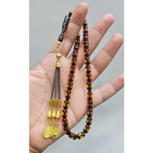 Islamic Tasbih Muslim Rosary Beads 33 Prayer Rosary For Men Bracelet For Men Accessory amber oltu amber stone Handmade Turkey
