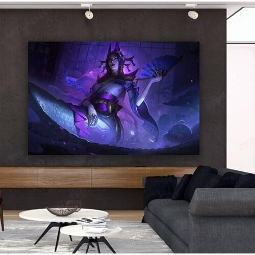 Cassiopeia Artwork,League of Legends Wall Decoration,Video Game Watercolor Print,Character Poster Canvas Print,Fantasy Art Print