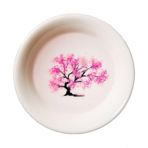 Magic Sakura Cherry Blossom Sake Cup Color Changing with Ice/Hot Water Ceramic Cup for Restaurant Household 11.5x11.5x6cm LBS