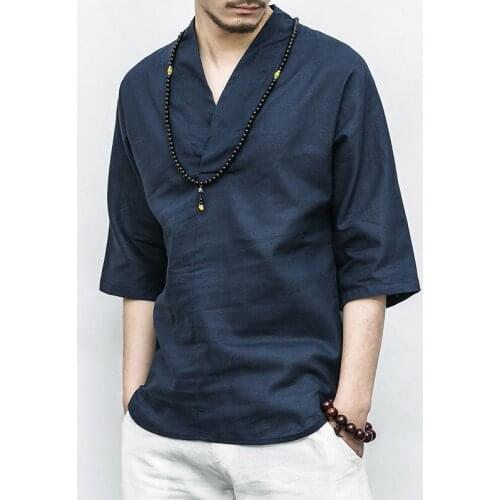 Kimono Men Japanese T-Shirt Kimono Traditional Men Asian Costume Male Yukata Haori Japanese Streetwear Mens Kimono Jacket SL3895