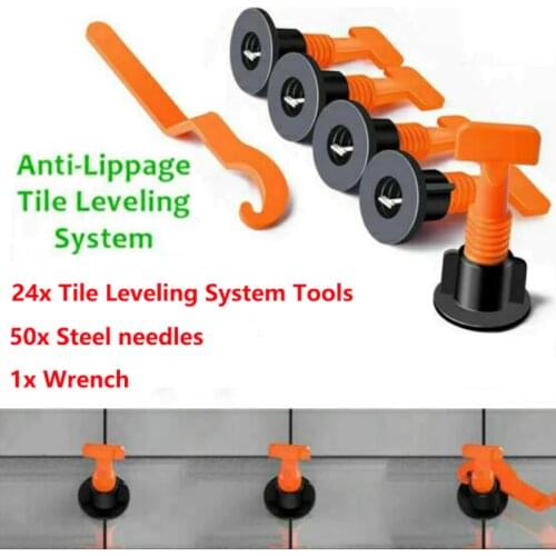 24Pcs Level Locator Tile Positioning Auxiliary Positioner Tile Leveling Kit Anti-Lipge Tile Ceramic Floor Wall Construction Tool