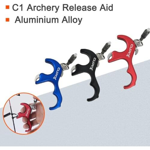 Wholesale Metal 3 Finger Thumb Caliper Grip Archery Bow Release Aid for Outdoor Hunting Practice Support Aid Auxiliary Accessory