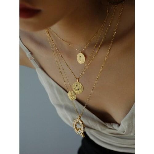 Brass With 18K Real Pearl Constellation Choker Necklaces Women Jewelry Runway T Show Party Rare Top Japan Korea Fashion